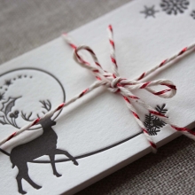 Winter Deer Letterpressed Holiday Gift Tags